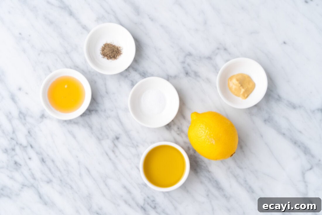 Zesty Lemon Vinaigrette 4 Ingredients for Lemon Salad Dressing