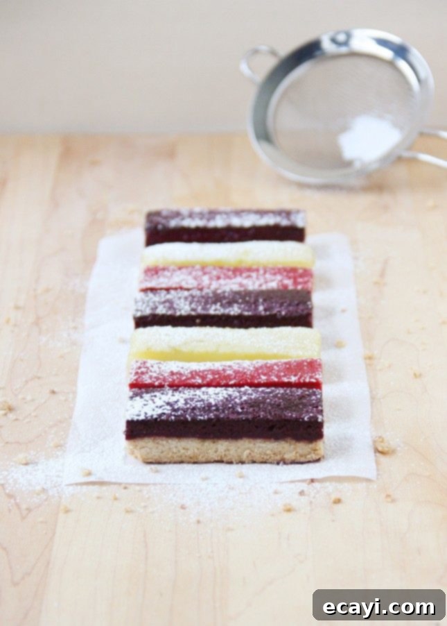 The Ultimate Guide to Fruit Squares: Any Fruit, Any Season 5 A perfectly sliced fruit square, showing layers of crust and fruit filling.