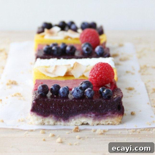 The Ultimate Guide to Fruit Squares: Any Fruit, Any Season 10 Delicious fruit squares with different toppings, perfect for any season.
