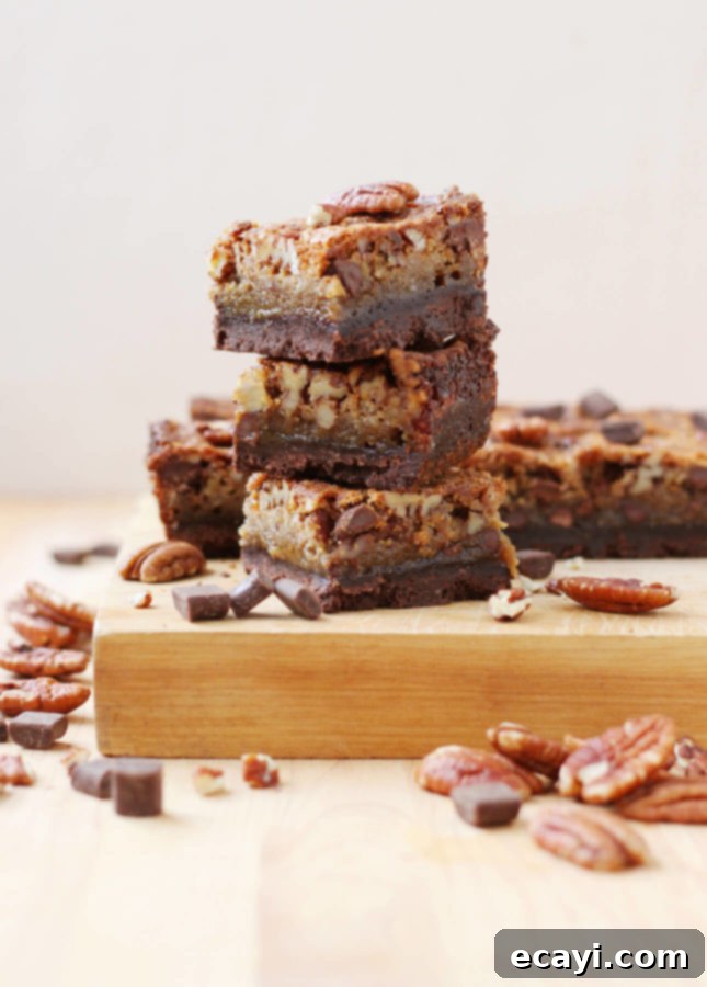 Rich Chocolate Pecan Bars 4 Chocolate Pecan Pie Bars