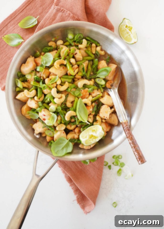 Golden Cashew Chicken Stir-Fry 2 Healthy Cashew Chicken Stir-Fry with Asparagus