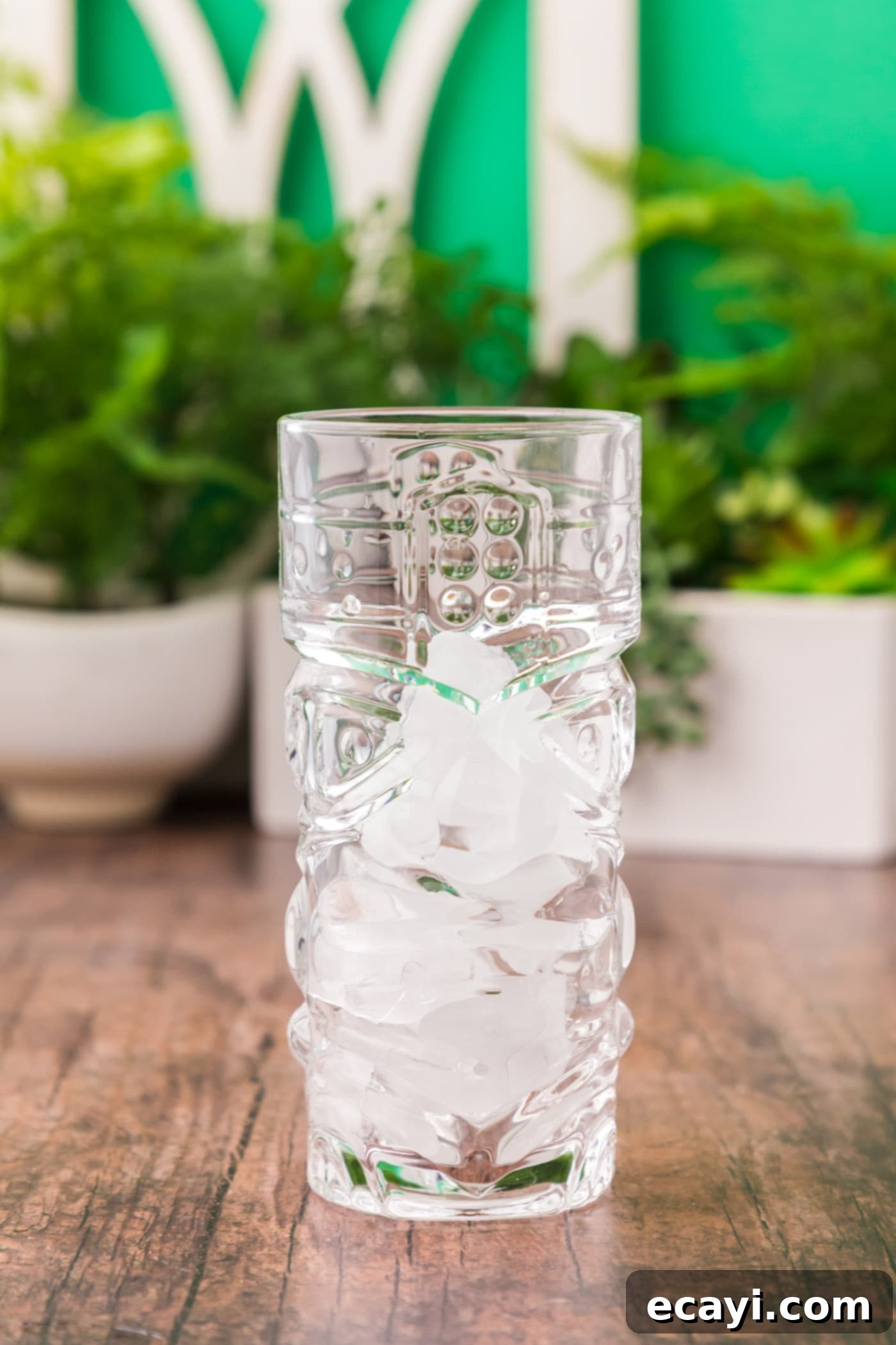 The Kingston Mule 5 tiki glass with ice