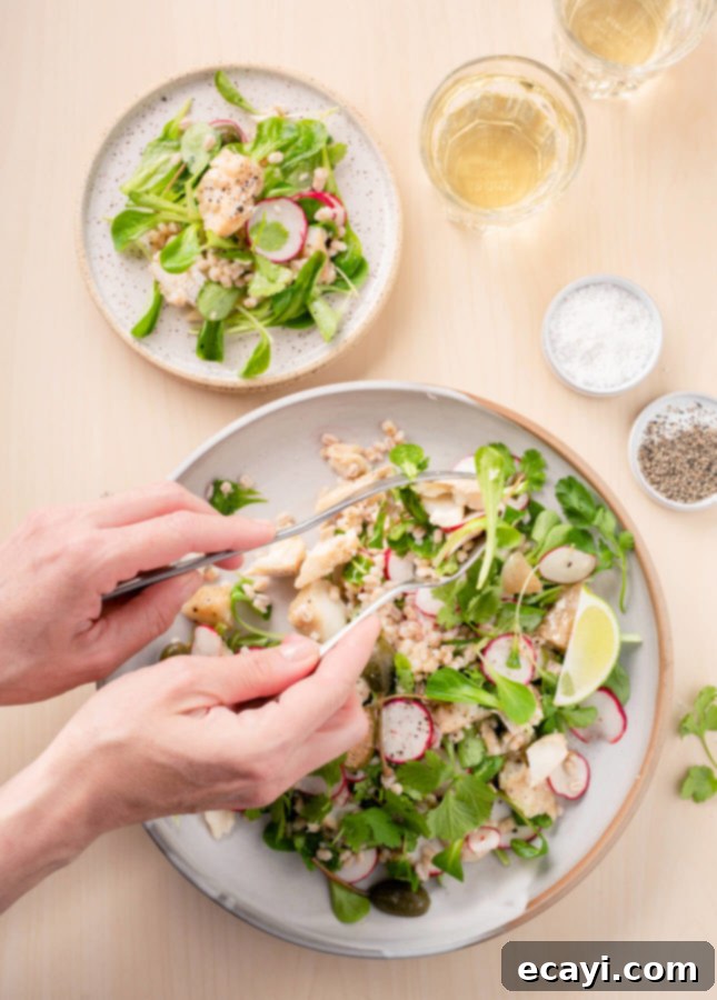 Seaside Barley & Cod Warmth 3 Warm Barley and Cod Salad // FoodNouveau.com
