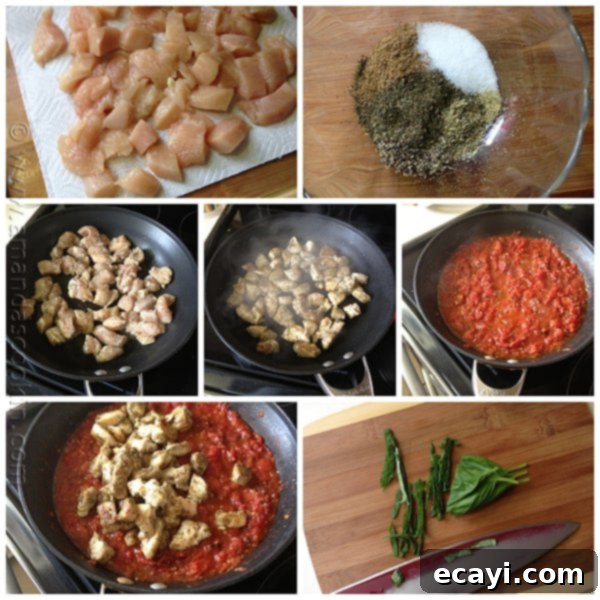 Spiced Chicken and Mezzi Rigatoni 4 Photos of the steps to make spiced chicken and mezzi rigatoni.