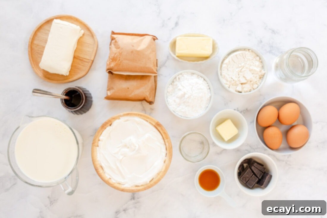 Ultimate Chocolate Eclair Puff Cake 4 ingredients for Cream Puff Chocolate Eclair Cake