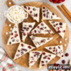 Dreamy Cranberry Squares 18 Cranberry Bliss Bars on a wooden serving platter