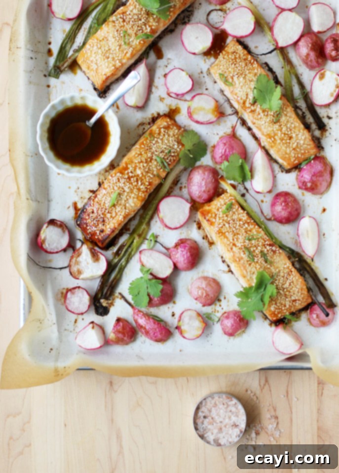 Sheet Pan Honey Sesame Salmon with Crispy Radishes 3 img 9199 2