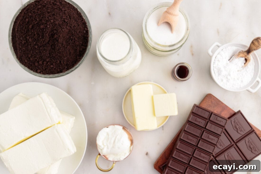 Decadent No-Bake Chocolate Cheesecake 4 Ingredients for No Bake Chocolate Cheesecake