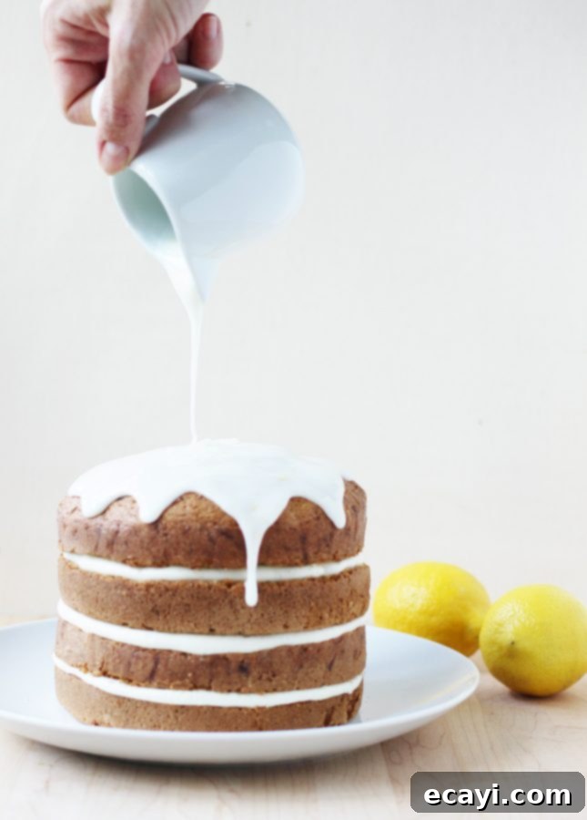 Bright Lemon Zucchini Cake with Tangy Goat Cheese Frosting and Zesty Glaze 10 Lemon Zucchini Cake with Goat Cheese Frosting and Lemon Glaze, a recipe adapted from the book Layered by Tessa Huff // FoodNouveau.com