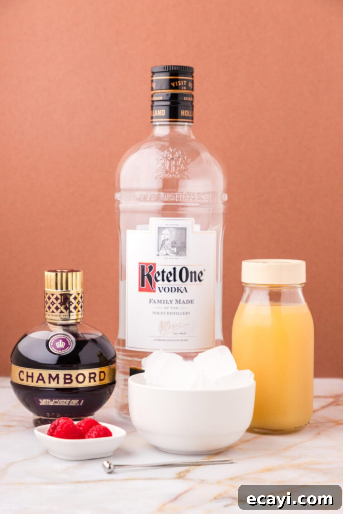 The Parisian Raspberry Sip 4 Ingredients for French Martini