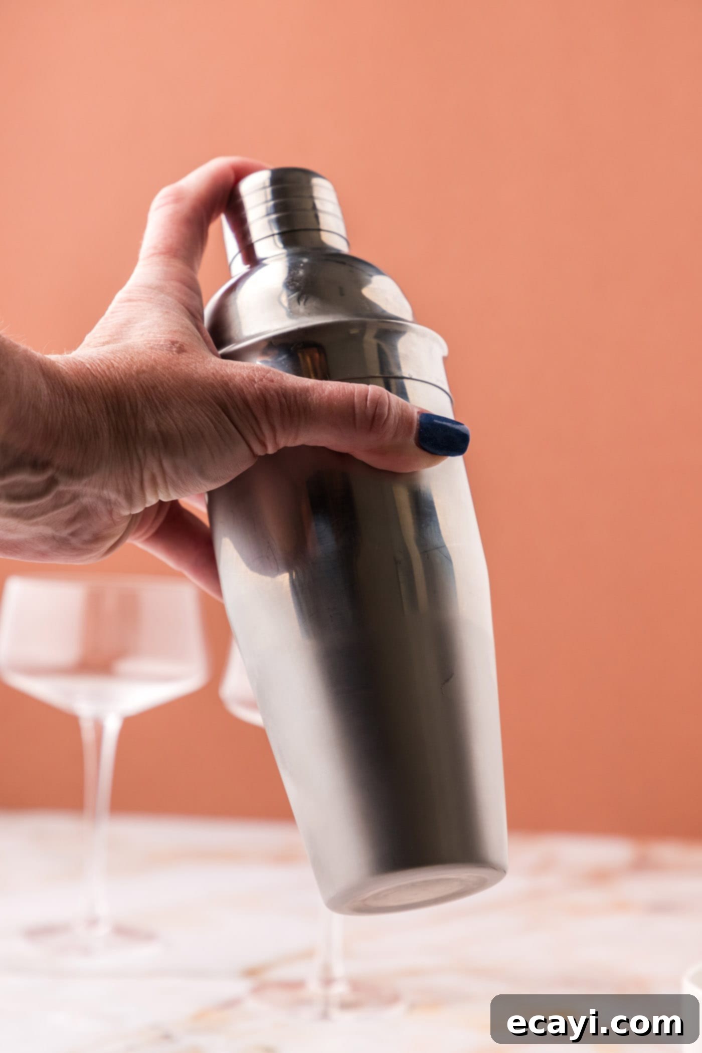 The Parisian Raspberry Sip 8 shaking cocktail shaker