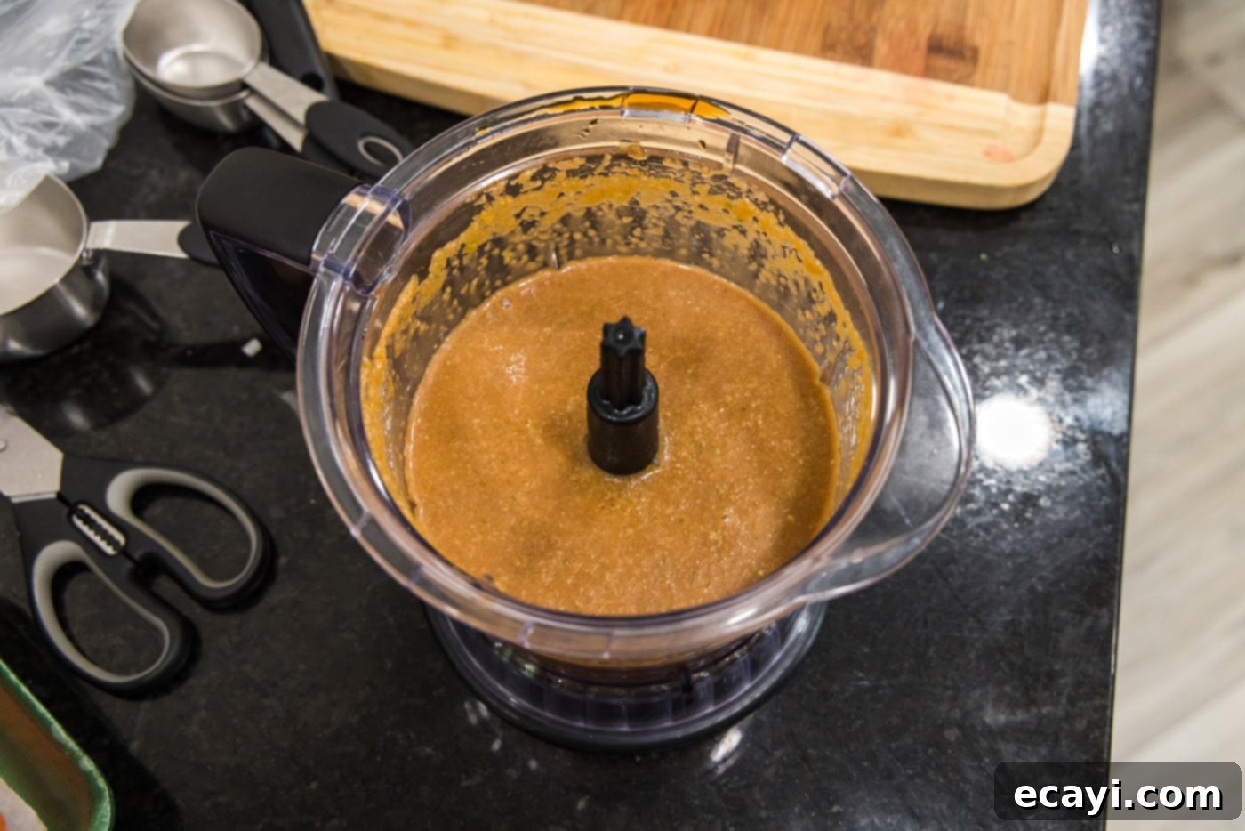 Fall-Off-The-Bone Korean Short Ribs 6 The Korean marinade blitzed to a smooth consistency in a food processor, showcasing its rich brown color.