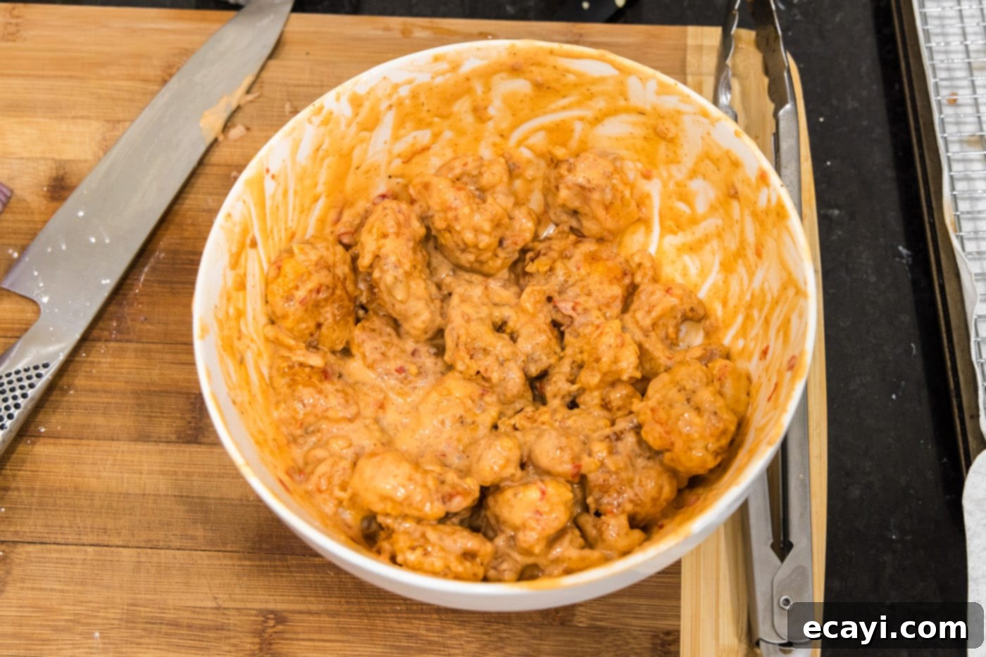 Bang Bang Shrimp 13 bang bang shrimp tossed in a bowl