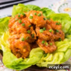 Bang Bang Shrimp 15 Close up photo of Bang Bang Shrimp on a bed of lettuce