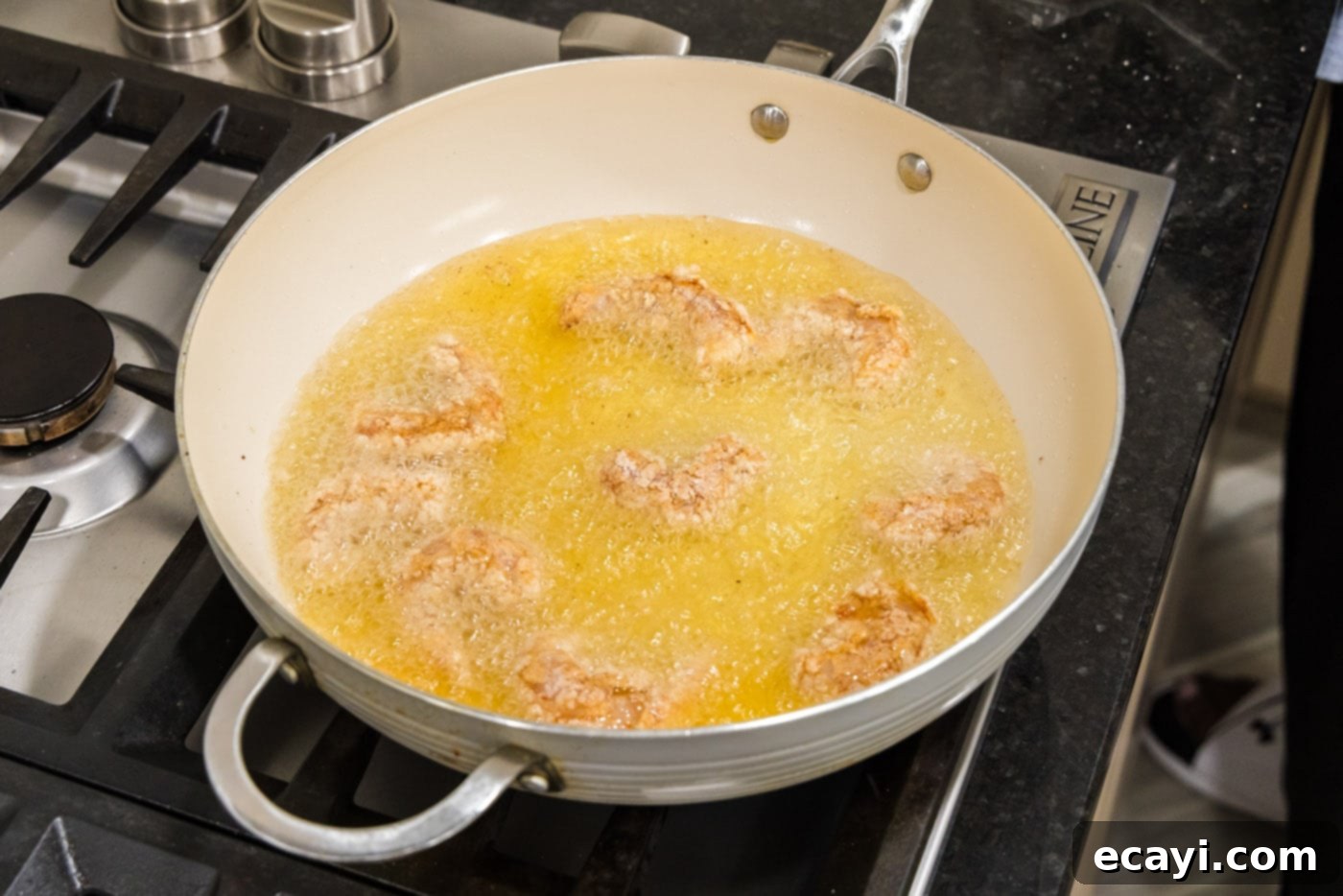 Bang Bang Shrimp 10 deep frying coated shrimp in oil