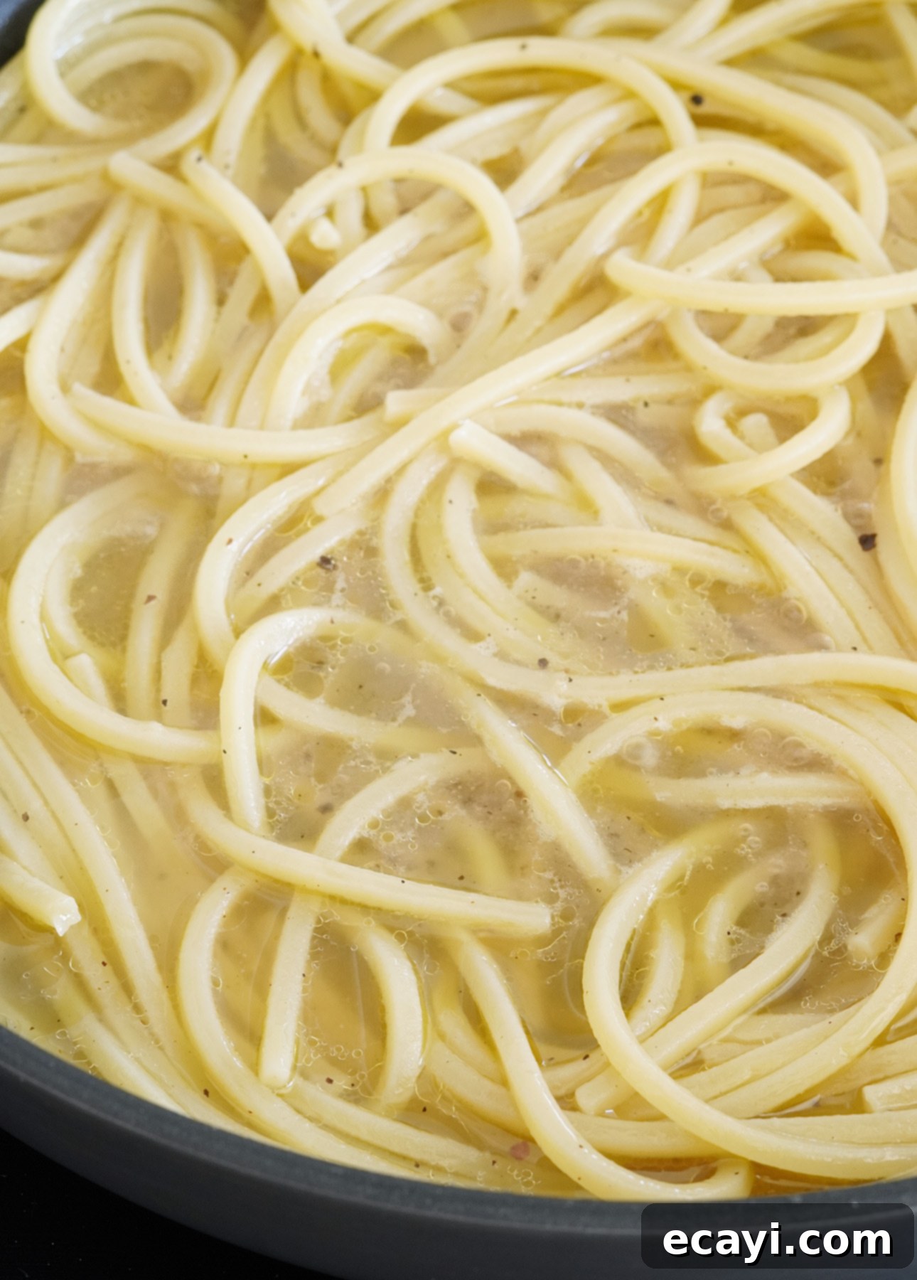 The Secret to Perfect Cacio e Pepe 10 Starchy pasta cooking water is essential to make the creamiest Cacio e Pepe pasta