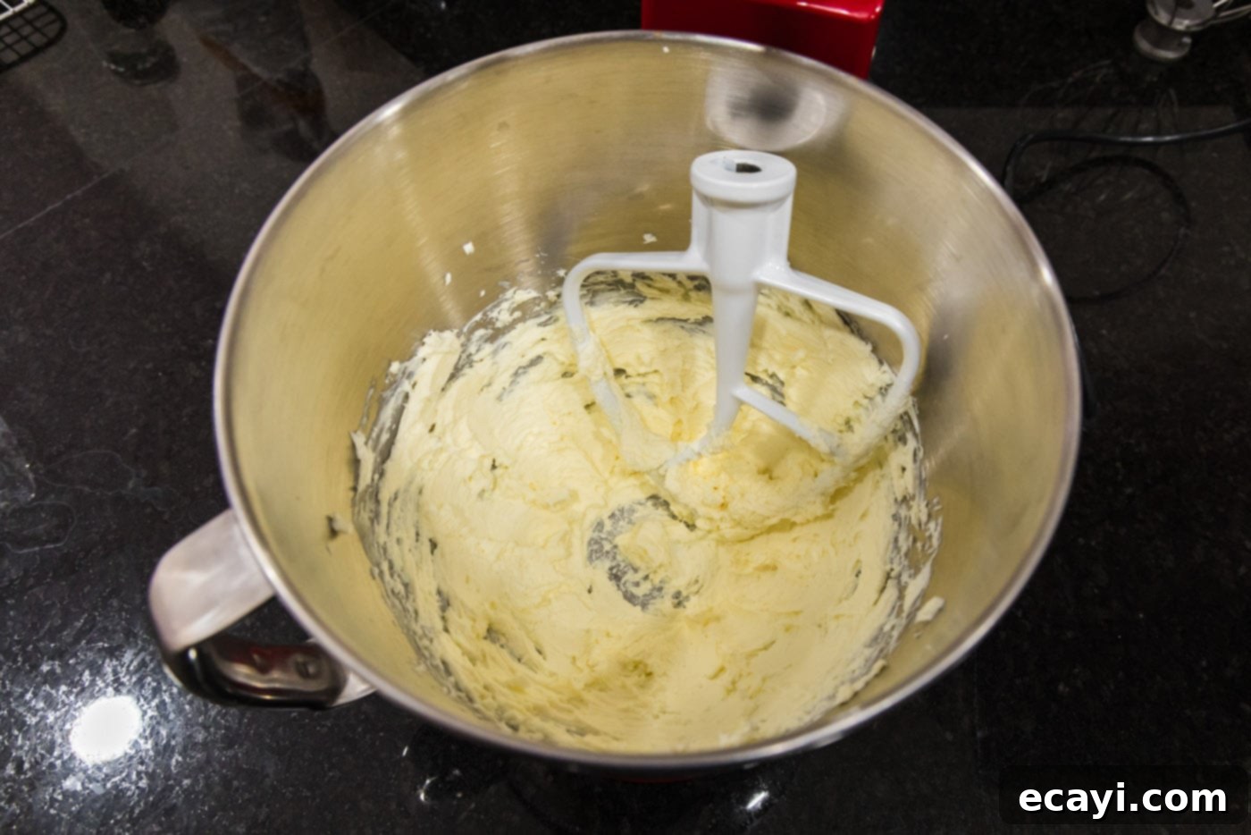 Peanut Butter Bliss 6 butter and cream cheese beaten in a stand mixer