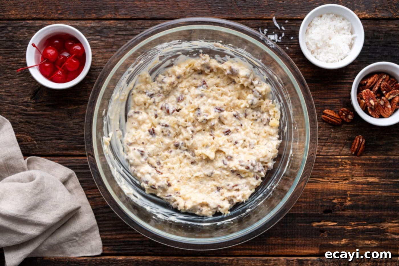 Decadent Dream Pie 7 million dollar pie filling in a bowl