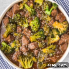 Delicious Instant Pot Beef and Broccoli 13 Close up photo of a bowl of Instant Pot Beef and Broccoli