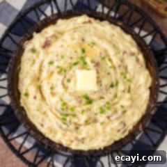 Creamy Garlic Mash 14 Close up photo of a bowl of Creamy Garlic Mashed Potatoes