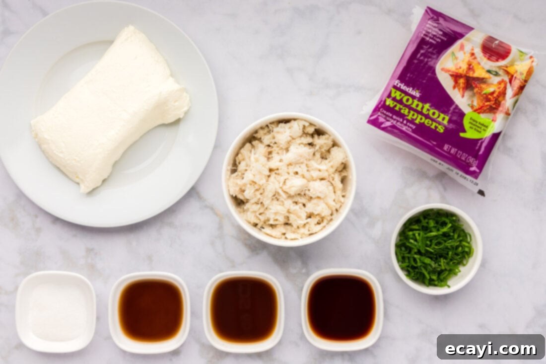 Golden Crab Cream Crisps 4 Ingredients for Crab Rangoon
