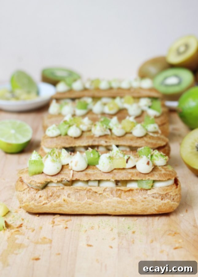 Exotic Coconut, Kiwifruit, and Lime Eclairs 10 img 9501 10