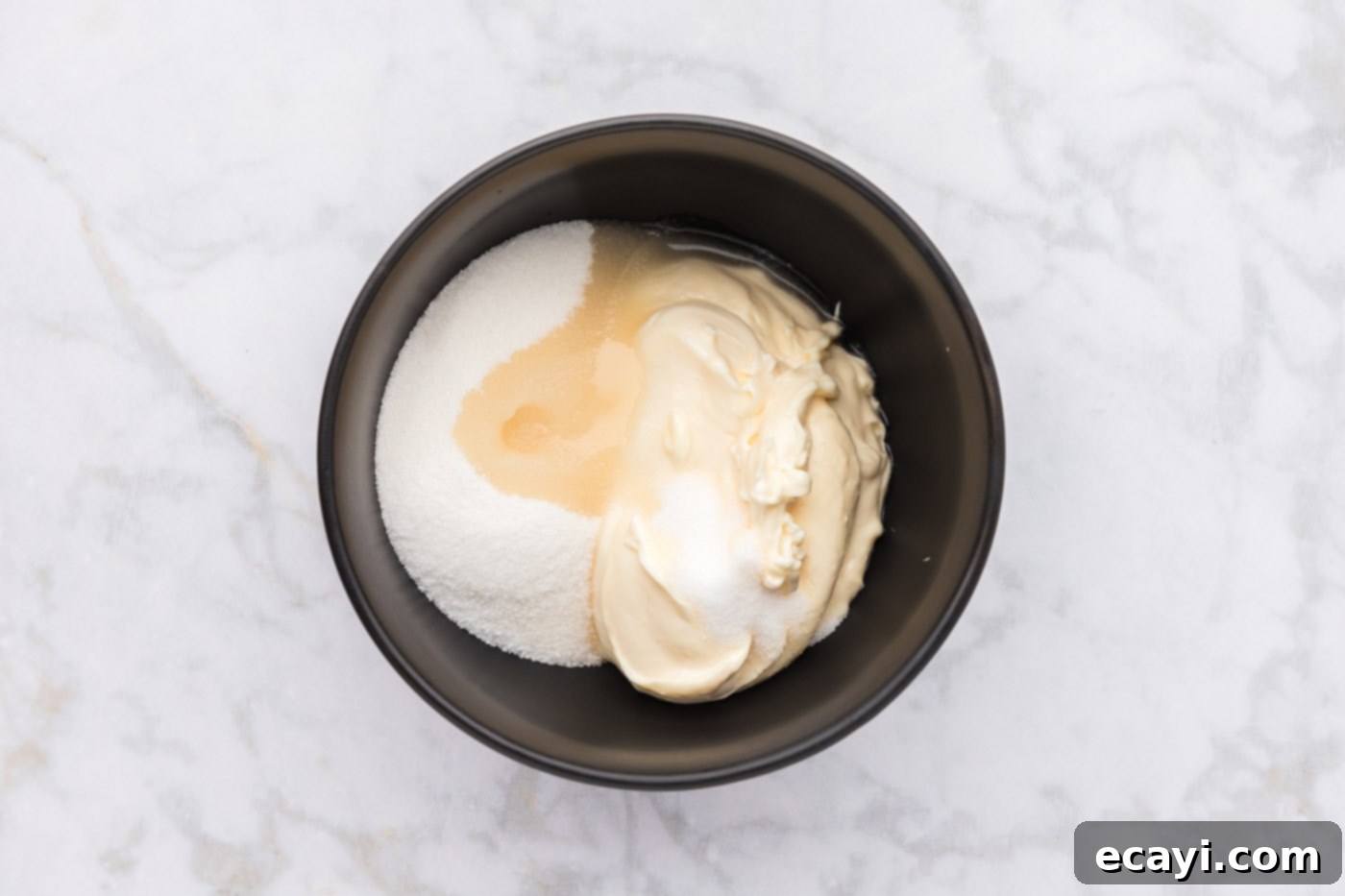 Garden Cashew Crunch 5 mayo dressing ingredients in a bowl