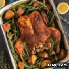 Slow Roasted Caramelized Chicken 13 Slow Roasted Sticky Chicken with vegetables in a pan