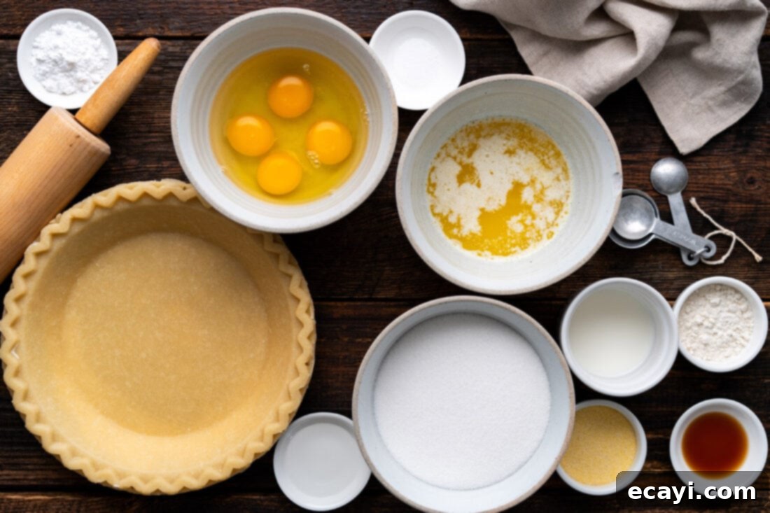 Sweet & Buttery Chess Pie 4 Ingredients for Chess Pie