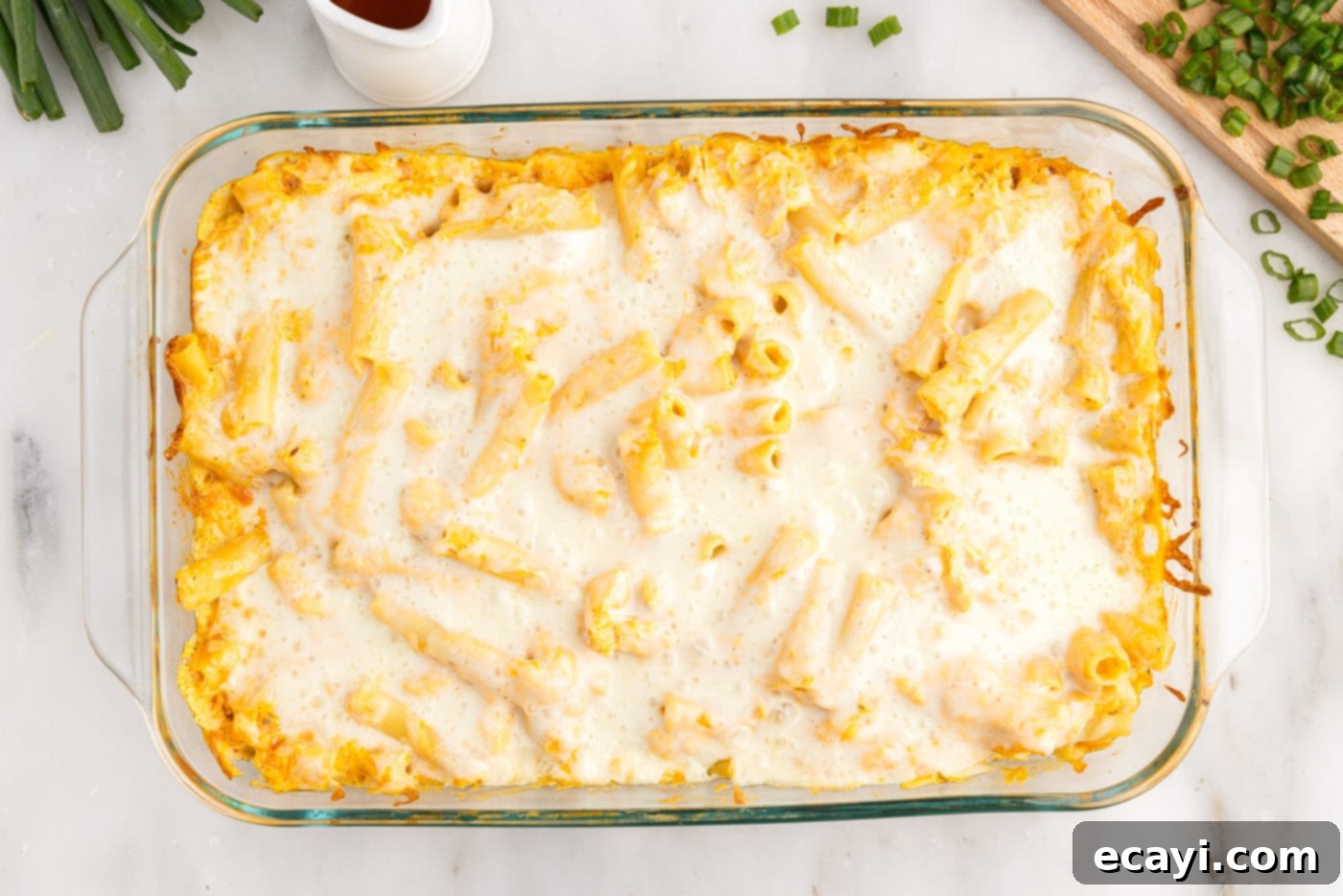 Fiery Chicken Comfort Bake 12 baked buffalo chicken casserole