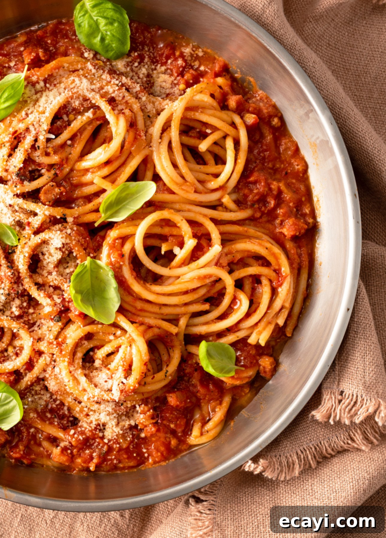 Amatriciana Style Bucatini 7 Bucatini All'Amatriciana, a classic Roman pasta dish // FoodNouveau.com