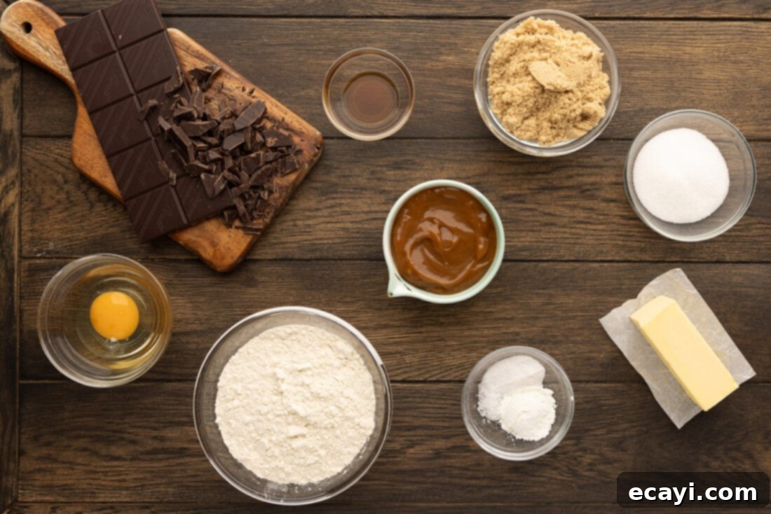 Molten Skillet Chocolate Caramel Cookie 4 Ingredients for Chocolate Chip Caramel Skillet Cookie