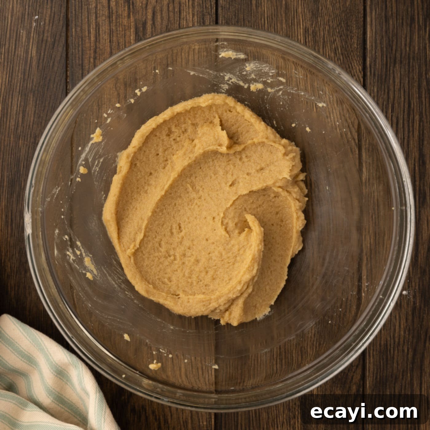 Molten Skillet Chocolate Caramel Cookie 7 cookie dough in a bowl