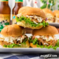 Smoky BBQ Chicken Sandwich 12 Close up photo of a stack of BBQ Chicken Sandwiches