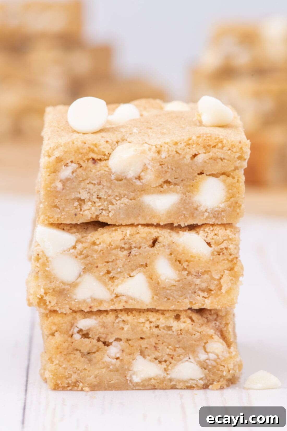 Chewy Blondie Bars 2 Stack of three Blondies