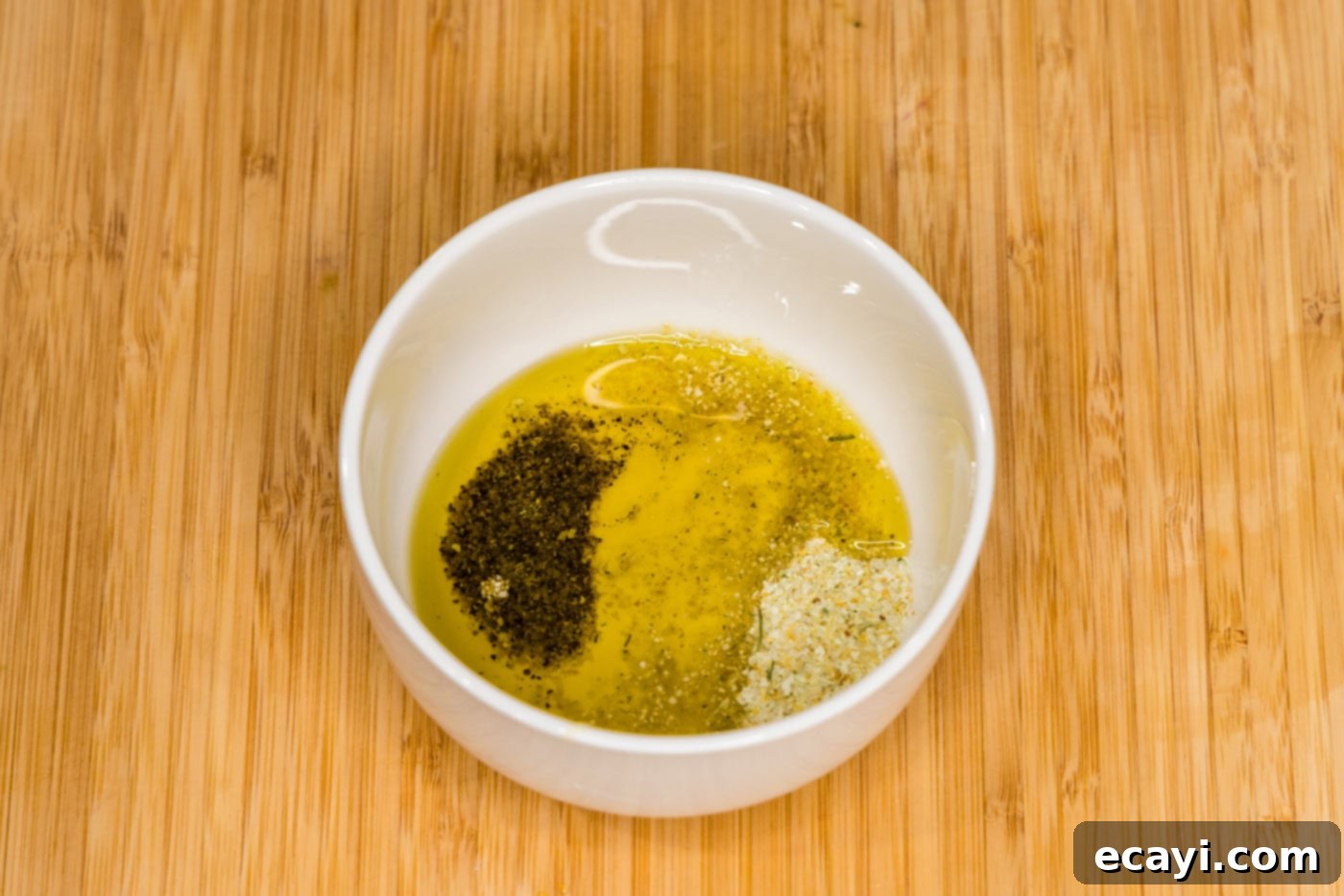 Mushroom Burger 8 salt, pepper, and olive oil in a bowl