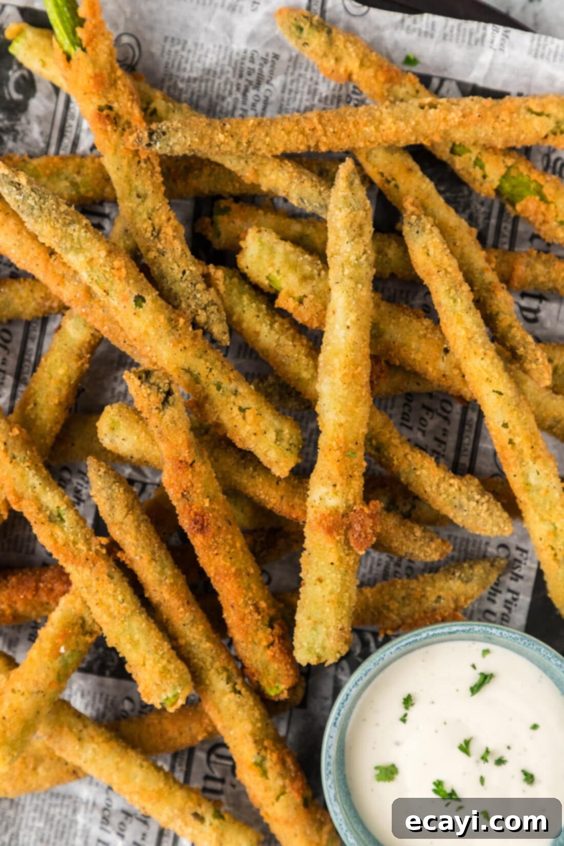 Golden Asparagus Crunch 2 Close up photo of Fried Asparagus