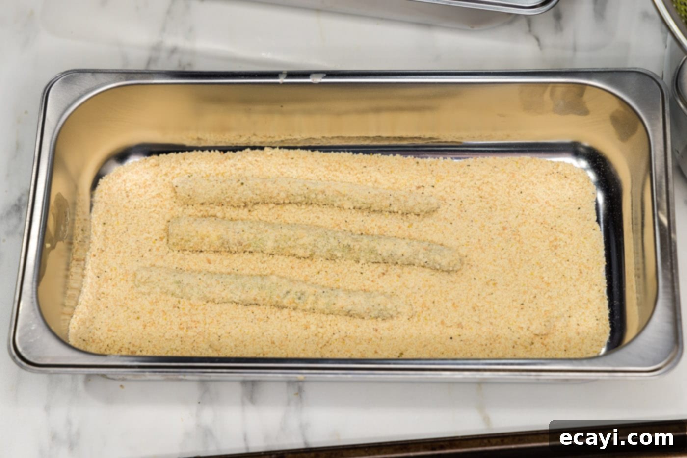 Golden Asparagus Crunch 10 breadcrumb coated asparagus