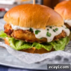 Crispy Fish Sandwich 15 Close up photo of a Fish Burger