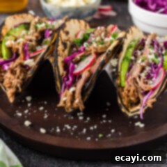 Epic Pulled Pork Tacos 7 Pulled Pork Tacos on a plate