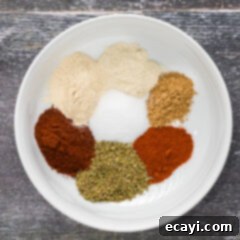 Fiesta Spice Blend 8 Bowl of spices needed to make Mexican Seasoning