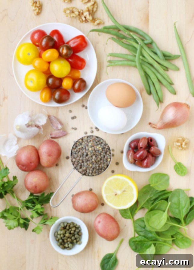 Vibrant Riviera Lentil Bowl 3 Lentil Niçoise Salad // FoodNouveau.com