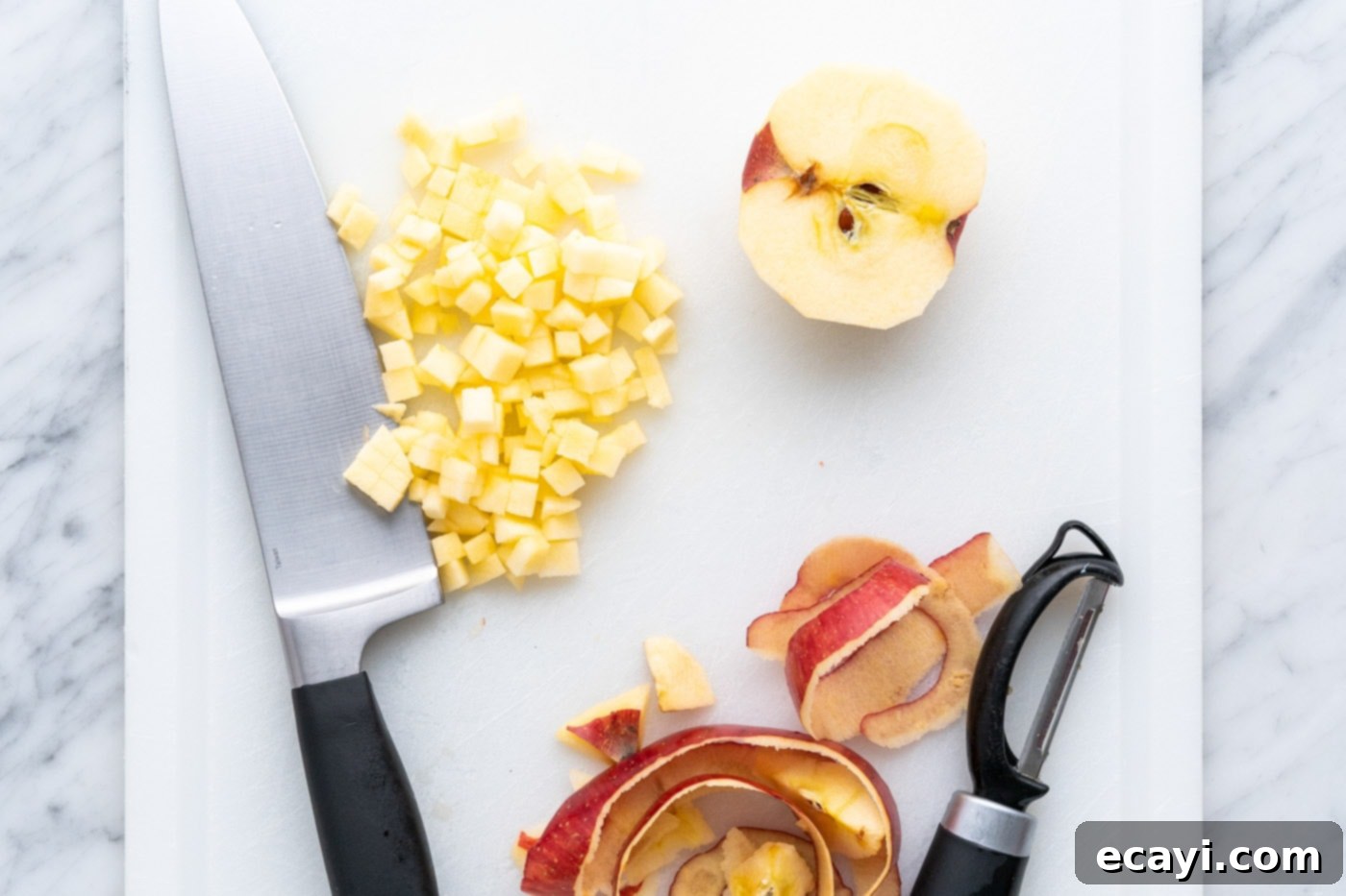 Apple Pie Poppers 6 peeled and diced apples