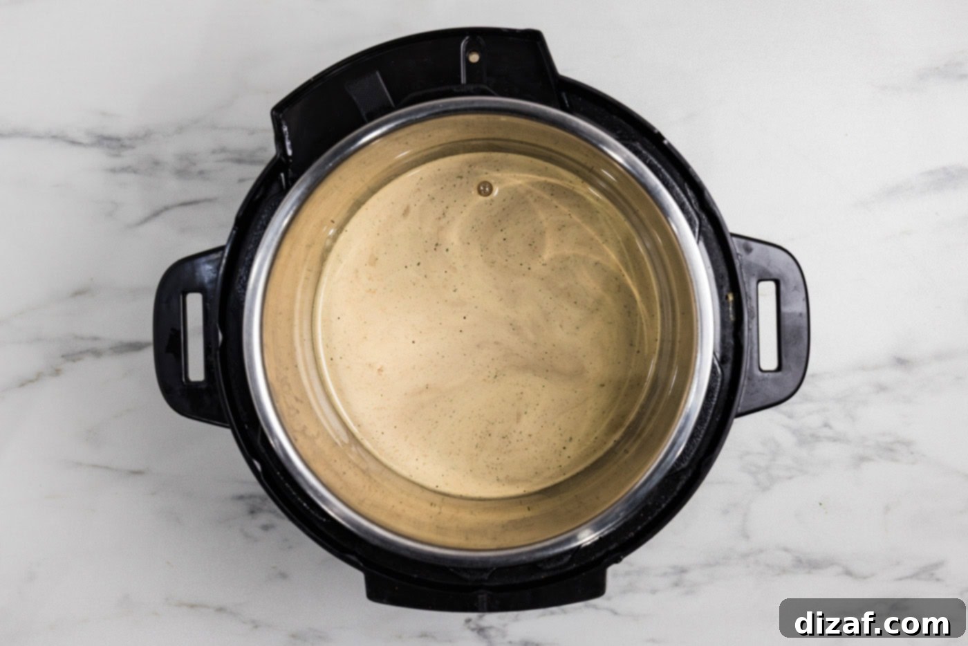 Honey Garlic Chicken in the Instant Pot 5 Honey garlic sauce inside a pressure cooker