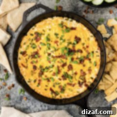Skillet of Chicken Bacon Ranch Dip