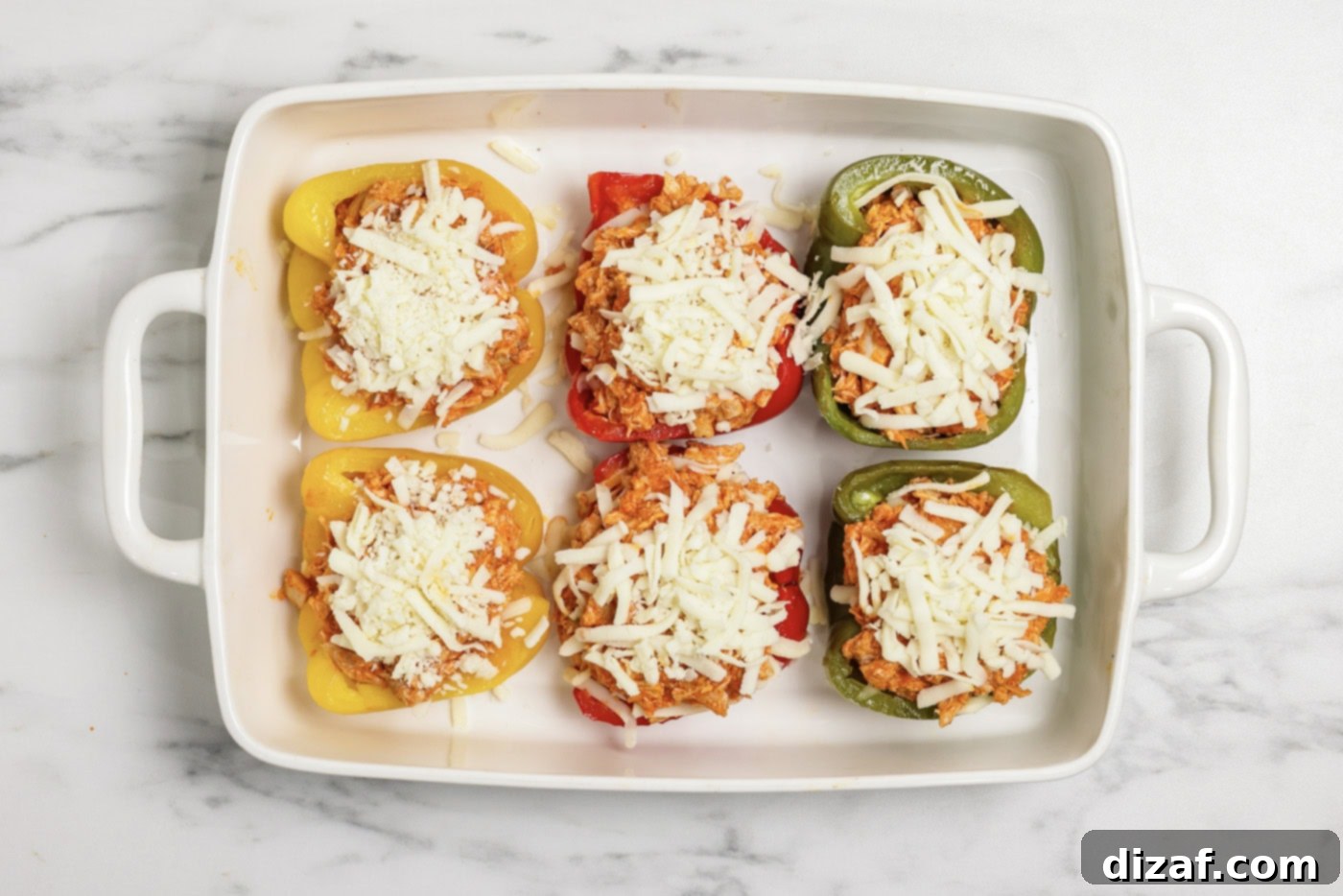 Baked Buffalo Chicken Stuffed Peppers