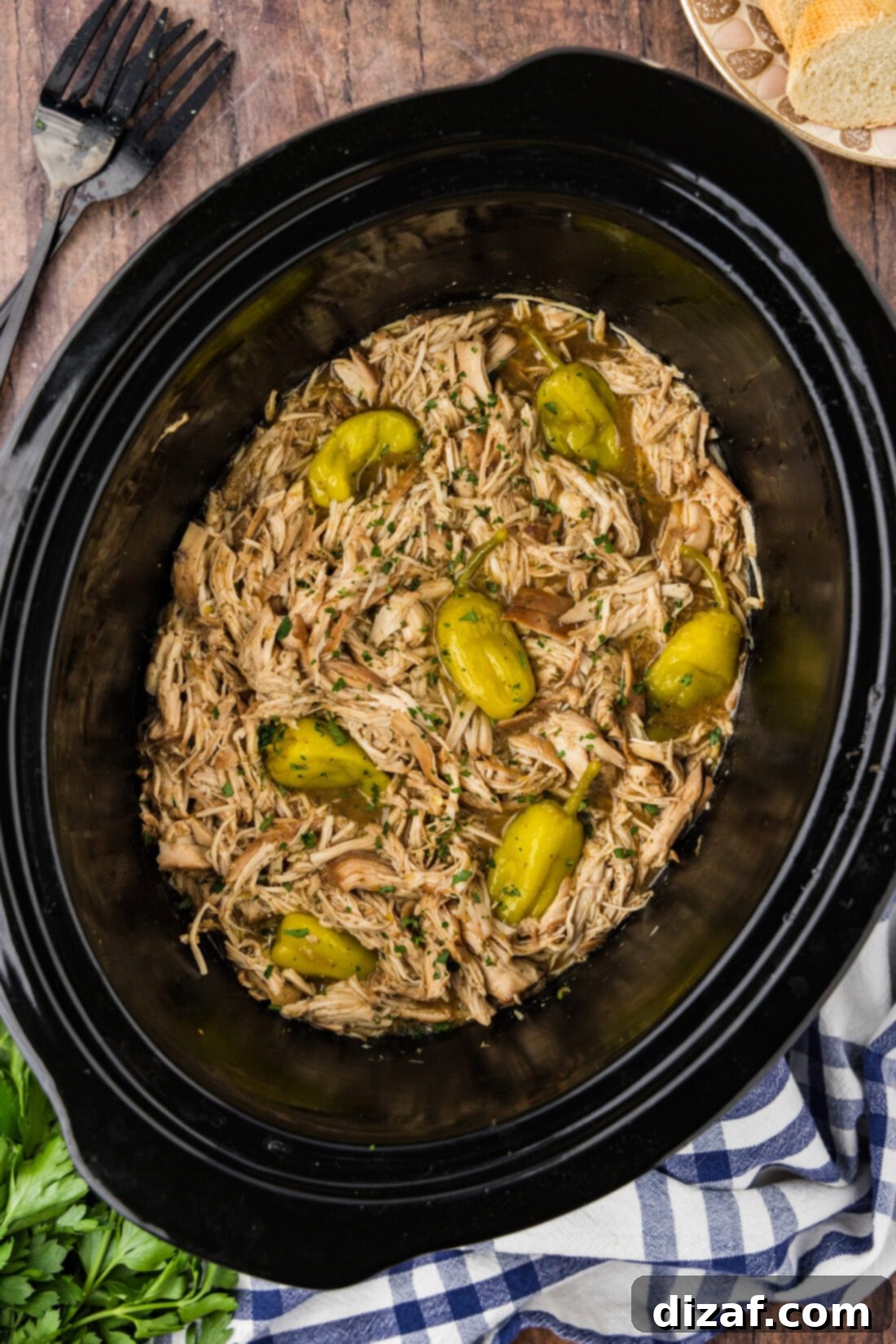 Crockpot of Mississippi Chicken